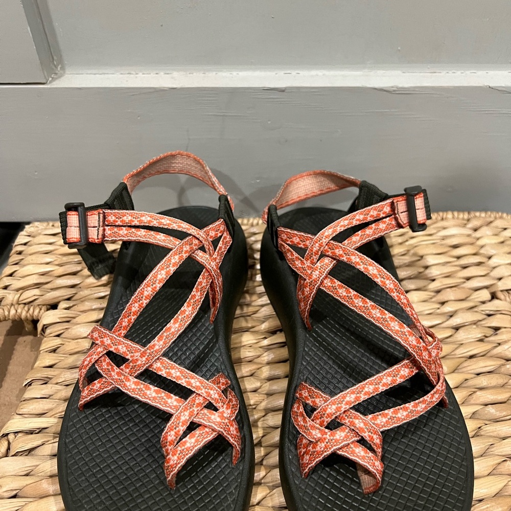 Women's Strappy Sandals - Chaco Black and Orange